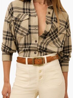NWT Faherty Legend Plaid Overshirt Size M